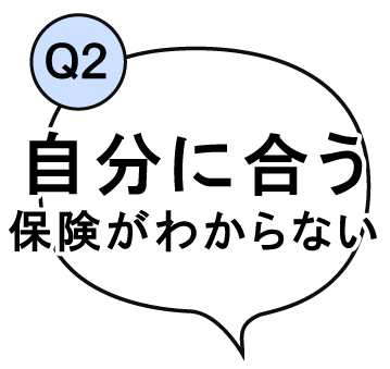 自分に合う保険がわからない