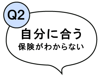 自分に合う保険がわからない